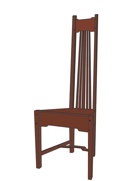 Greene & Greene Bolton House Hall Chair Plans - Craftsman Plans