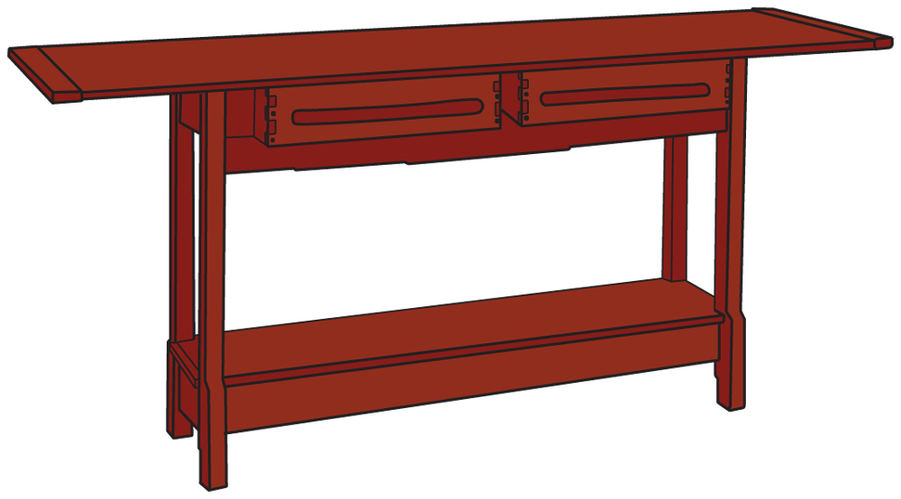 Greene & Greene Gamble House Entry Hall Table Plans - Craftsman Plans