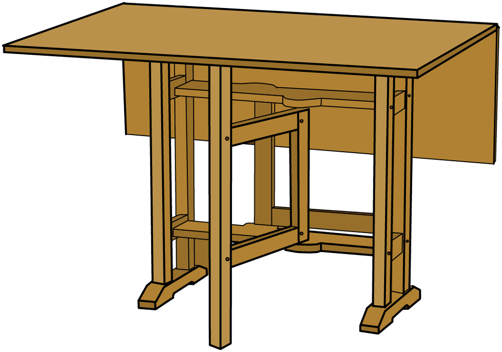 L & JG Stickley No. 552 Gateleg Table Plans - Craftsman Plans